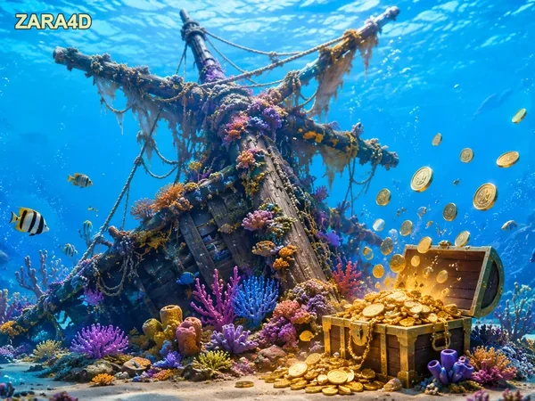 Tampilan permainan Fishing dengan tema dunia bawah laut