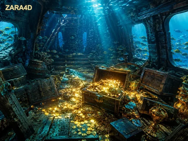 Ilustrasi aksi berburu ikan dalam permainan Fishing