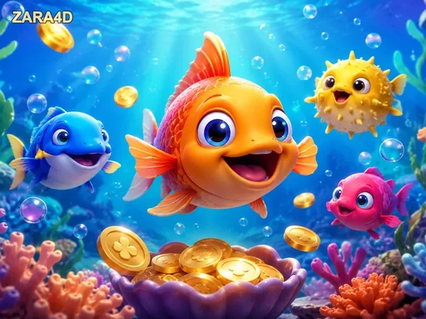 Antarmuka permainan Fishing di perangkat seluler
